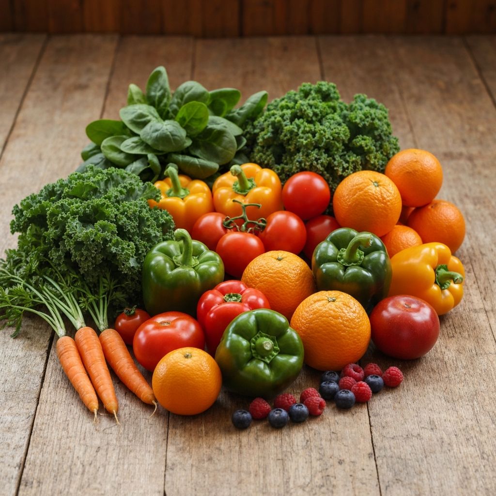 Fresh vegetables and fruits